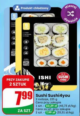 Sushi Sushi4you promocja w Dino
