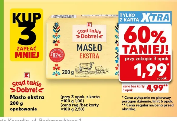 Masło ekstra Stąd takie Dobre! promocja w Kaufland