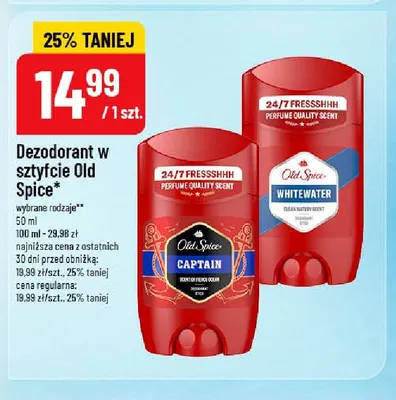 Dezodorant w sztyfcie Old Spice Captain promocja w POLOmarket