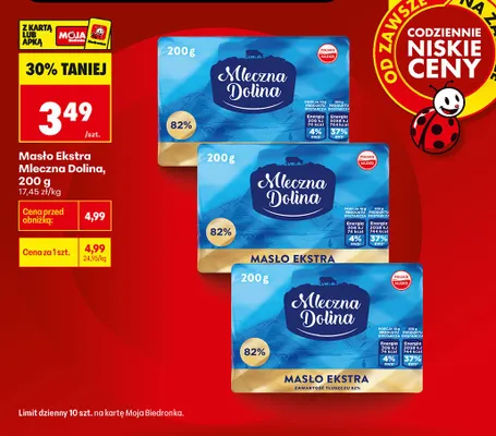 Masło ekstra promocja w Biedronka