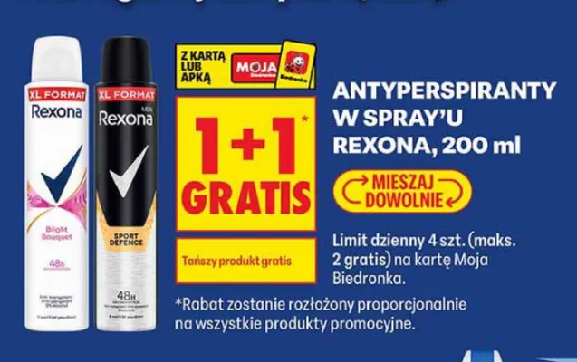 Antyperspirant w sprayu Rexona Bright Bouquet promocja w Biedronka