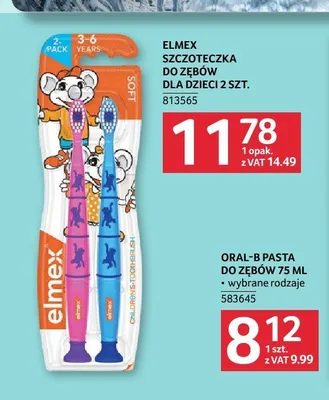 Szczoteczka do zębów dla dzieci Elmex 2-pak promocja w Selgros