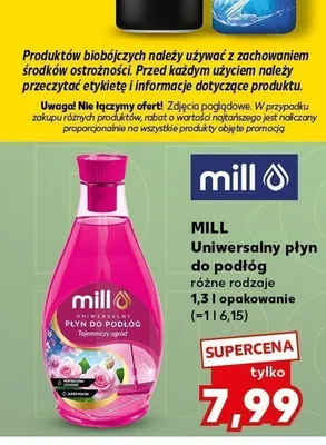 Uniwersalny płyn do podłóg Mill Tajemniczy ogród promocja w Kaufland