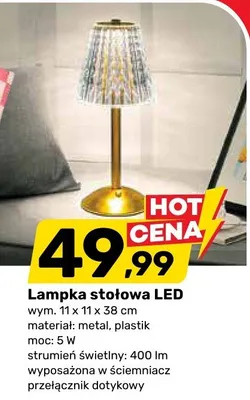 Lampka stołowa LED promocja w Bricomarche