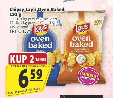 Chipsy Lay's Oven Baked kurkowe Frito Lay promocja w Prim Market