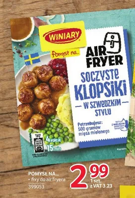 Fix Winiary Pomysł na… Air Fryer soczyste klopsiki w szwedzkim stylu promocja w Selgros