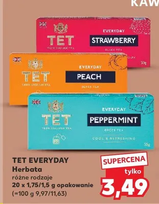 Herbata TET Everyday Strawberry Black Tea promocja w Kaufland