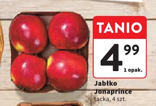 Jabłka Jonaprince tacka 4 szt. promocja w Intermarche
