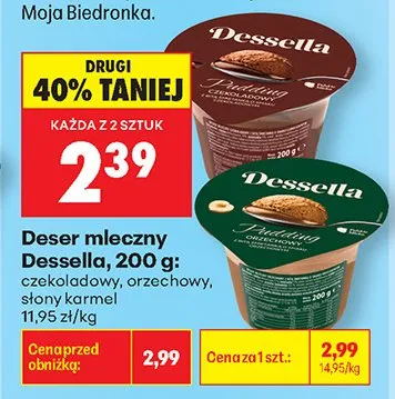 Deser mleczny czekoladowy promocja w Biedronka