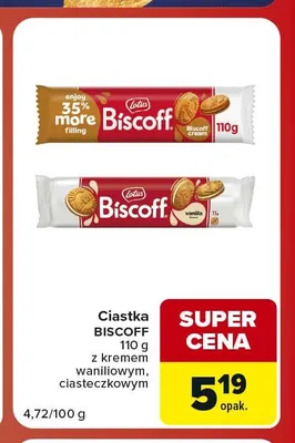 Ciastka Biscoff z kremem ciasteczkowym Lotus promocja w Carrefour Market