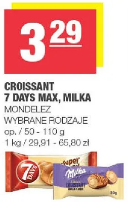 Croissant 7 Days Max, Milka Mondelez promocja w SPAR