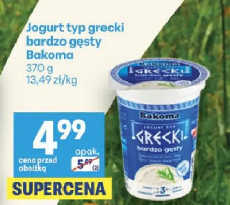 Jogurt typ grecki bardzo gęsty Bakoma promocja w Delikatesy Centrum