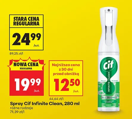 Spray Cif Infinite Clean promocja w Biedronka