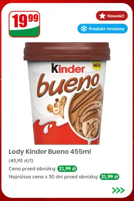 Lody Kinder Bueno promocja w Dino