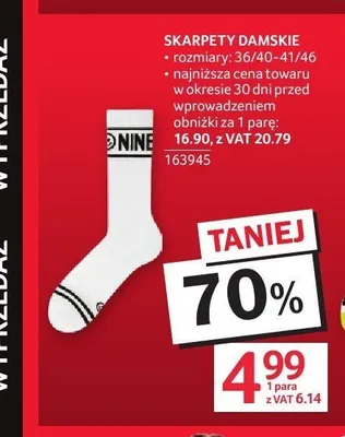 Skarpety damskie Nine promocja w Selgros