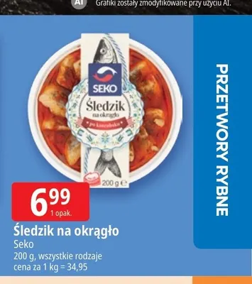 Śledzik na okrągło Seko promocja w Leclerc