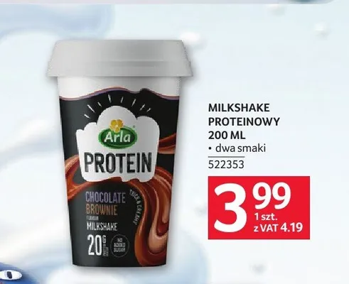 Milkshake proteinowy Arla promocja w Selgros