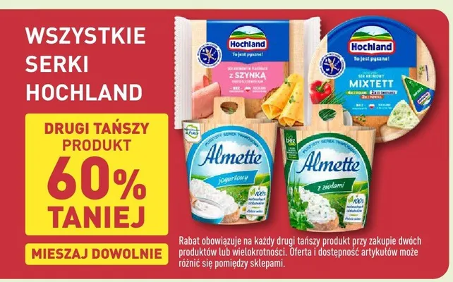 Ser śmietankowy topiony z szynką promocja w Aldi