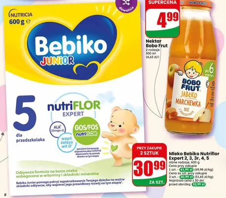 Mleko Bebiko Nutriflor Expert 4 promocja w Dino