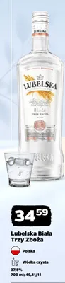 Wódka Lubelska Biała Trzy Zboża promocja w Netto