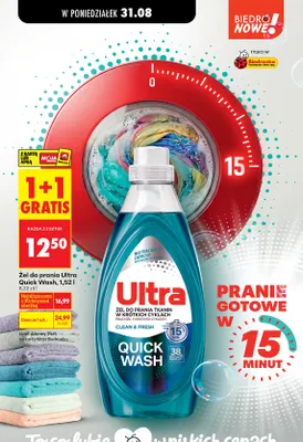 Żel do prania Ultra Quick Wash promocja w Biedronka