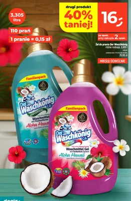 Żel do prania Der Waschkönig Universal Aloha Hawaii promocja w Dealz