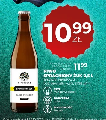 Piwo Spragniony Żuk Browar Miastolas promocja w Duży Ben