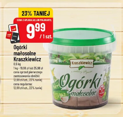 Ogórki małosolne Kraszkiewicz promocja w POLOmarket