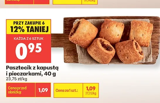 Pasztecik z kapustą i pieczarkami promocja w Biedronka