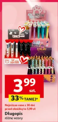 Długopis różne wzory promocja w Auchan