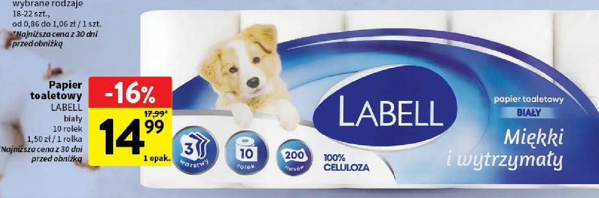 Papier toaletowy biały promocja w Intermarche