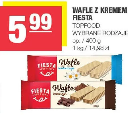 Wafle z kremem promocja w SPAR