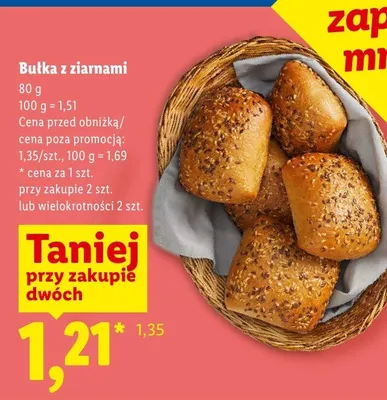 Bułka z ziarnami Piekarnia Lidla promocja w Lidl
