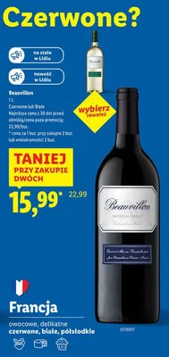 Wino czerwone Medium Sweet promocja w Lidl