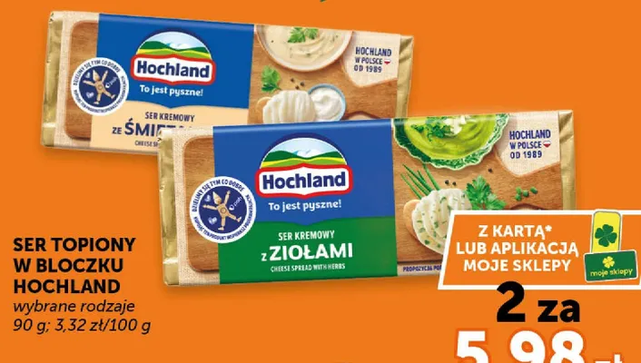 Ser kremowy ze śmietaną Hochland promocja w Groszek
