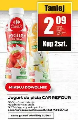 Jogurt do picia promocja w Supeco