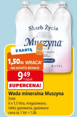 Woda mineralna Muszyna promocja w Leclerc