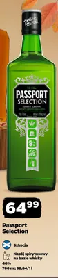 Napój spirytusowy na bazie whisky Passport Selection promocja w Netto