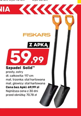 Szpadel prosty Fiskars Solid promocja w Bricomarche
