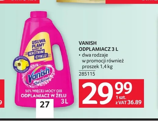 Odplamiacz Vanish Oxi Action promocja w Selgros