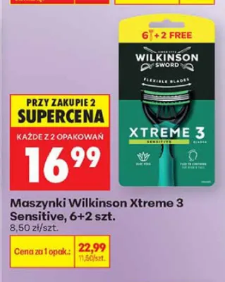 Maszynki Wilkinson Xtreme 3 Sensitive promocja w Biedronka