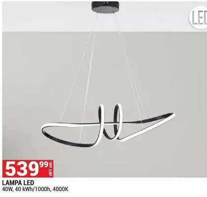 Lampa LED 40W, 40 kWh/1000h, 4000K promocja w Merkury Market