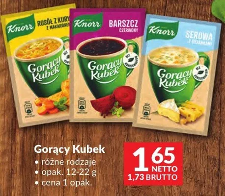 Zupa Gorący Kubek różne rodzaje promocja w Makro