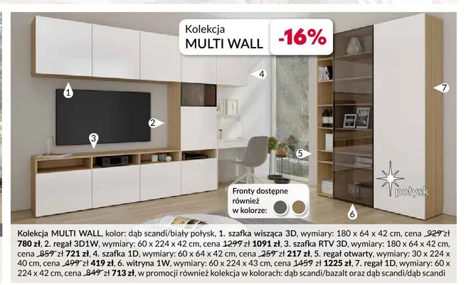 Regał 3D1W Forte MULTI WALL promocja w Salony Agata