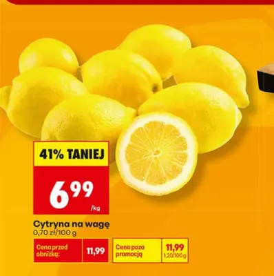 Cytryny na wagę promocja w Biedronka