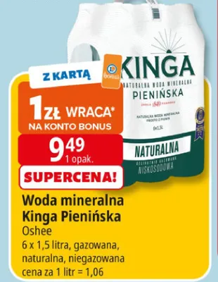 Woda mineralna naturalna gazowana promocja w Leclerc