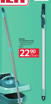 Drążek teleskopowy stal Leifheit promocja w Selgros