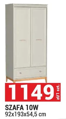 Szafa 10W Windsor kolor kaszmir/dąb naturalny 92x193x54,5cm promocja w Merkury Market