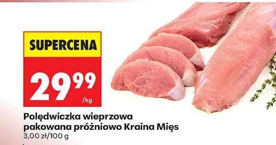 Polędwiczka wieprzowa pakowana próżniowo promocja w Biedronka