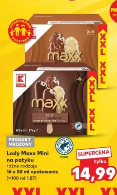 Lody Maxx Mini na patyku K-Classic promocja w Kaufland